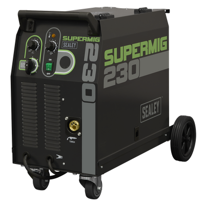 Professional Gas/Gasless MIG Welder with Euro Torch, 230A (SUPERMIG230) (Factory Refurbished B)
