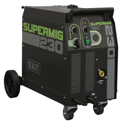 Professional Gas/Gasless MIG Welder with Euro Torch, 230A (SUPERMIG230) (Factory Refurbished B)