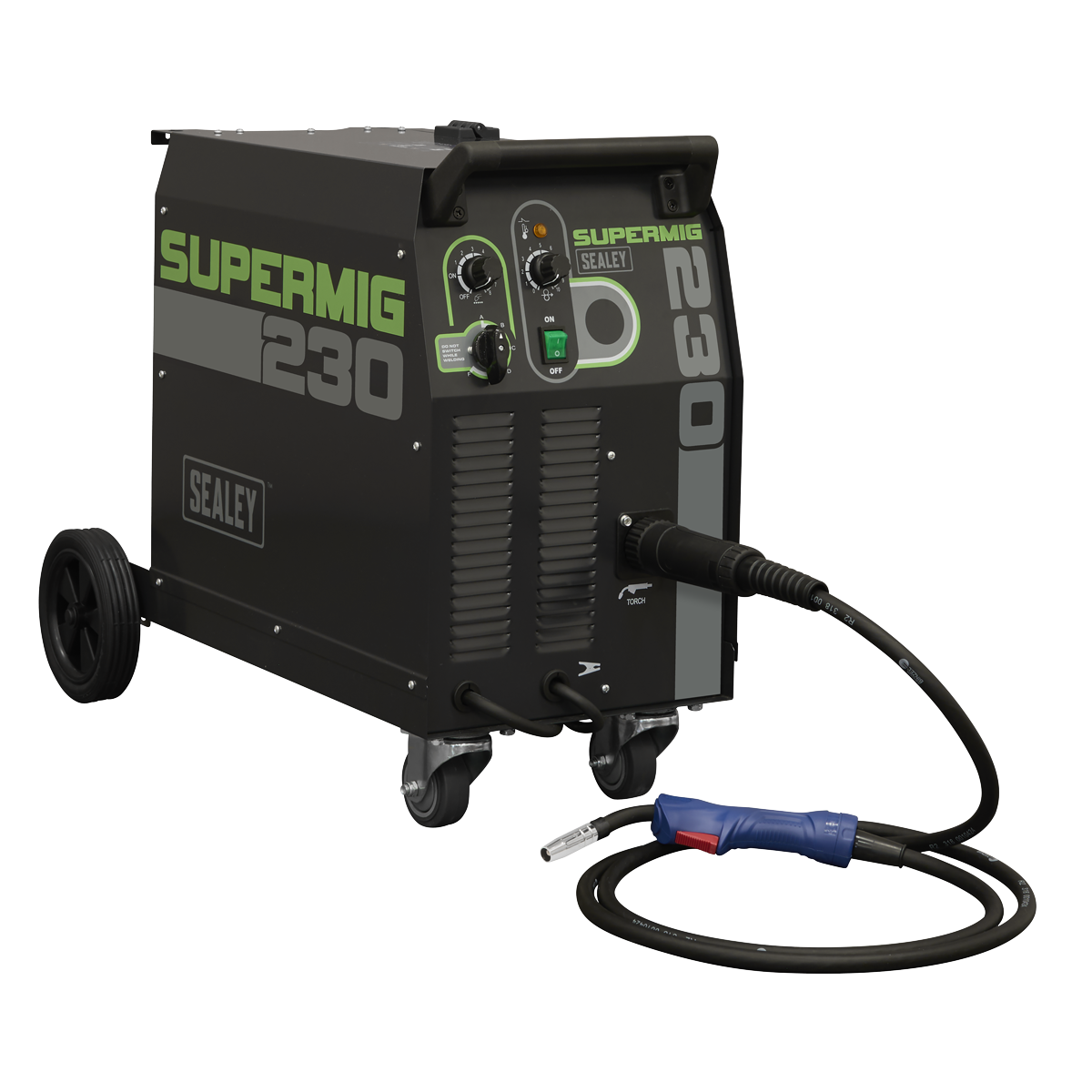 Professional Gas/Gasless MIG Welder with Euro Torch, 230A (SUPERMIG230) (Factory Refurbished B)