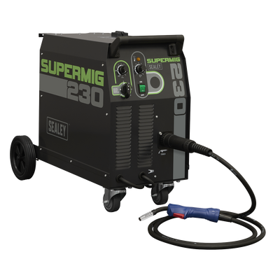 Professional Gas/Gasless MIG Welder with Euro Torch, 230A (SUPERMIG230) (Factory Refurbished B)