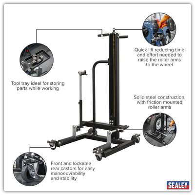Viking Quick Lift Wheel Removal/Lifter Trolley, 50kg Capacity (WD50QLS) (Factory Refurbished B)