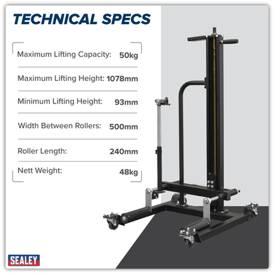 Viking Quick Lift Wheel Removal/Lifter Trolley, 50kg Capacity (WD50QLS) (Factory Refurbished B)
