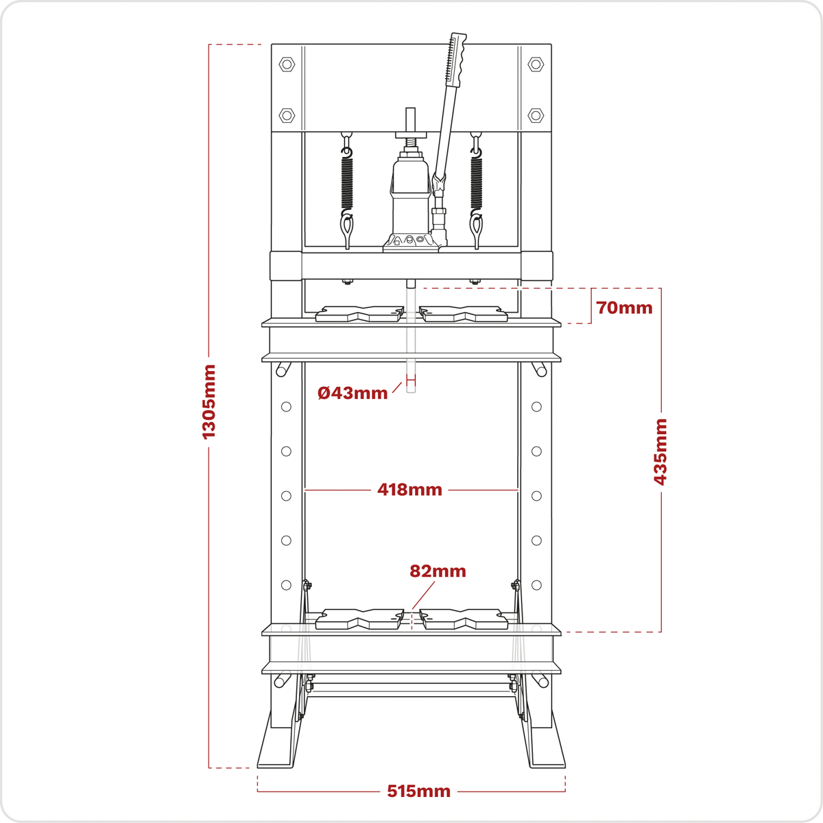 Hydraulic Floor Type Press 10 Tonne (Factory Refurbished A)