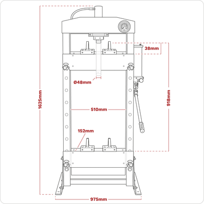 Premier Hydraulic Floor Type Press 20 Tonne (Factory Refurbished B)