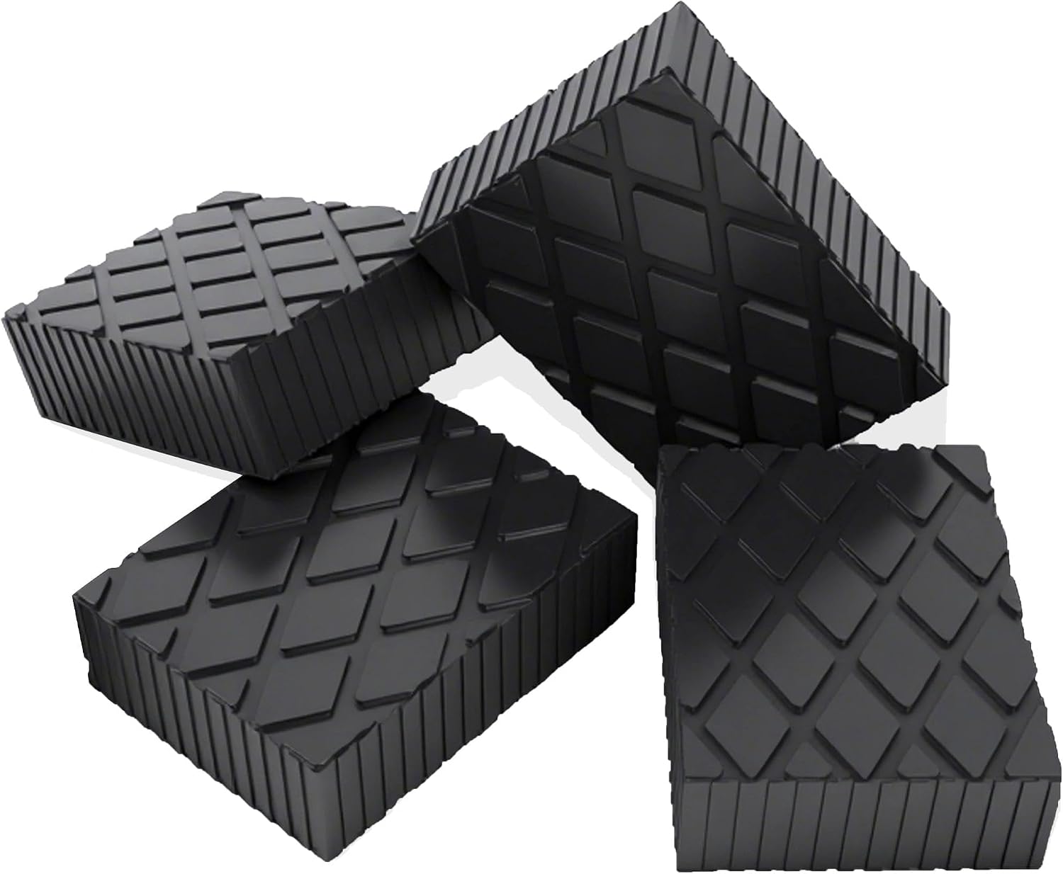 Yudylg 4-pack solid rubber auto lift block pads