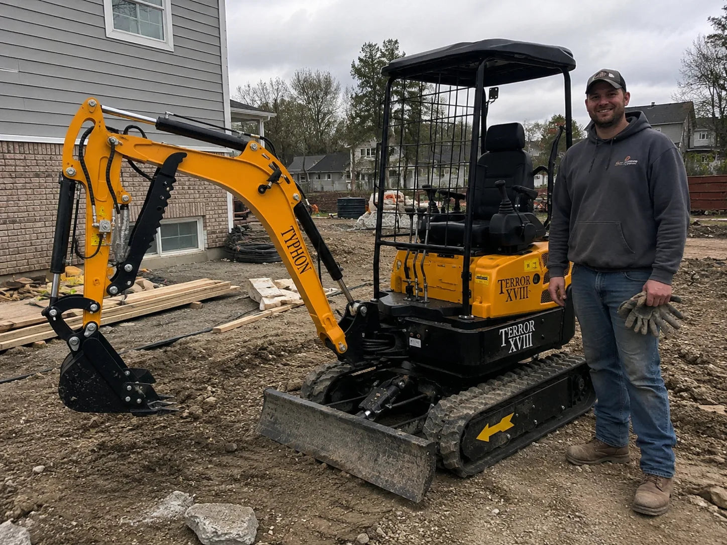TYPHON TERROR XVIII on a small contractor site-preparation job